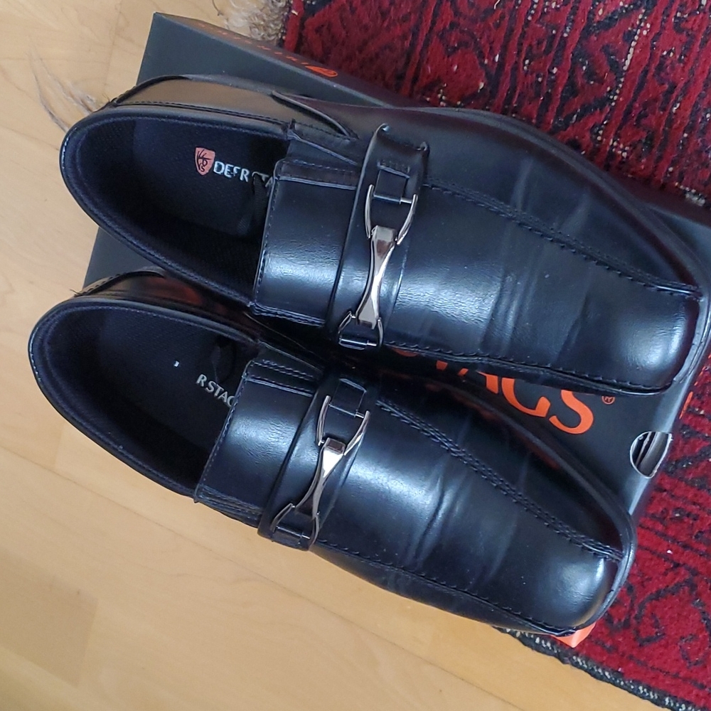 Deer Stags Big Boys Formal Dress Shoes Size 5 Black